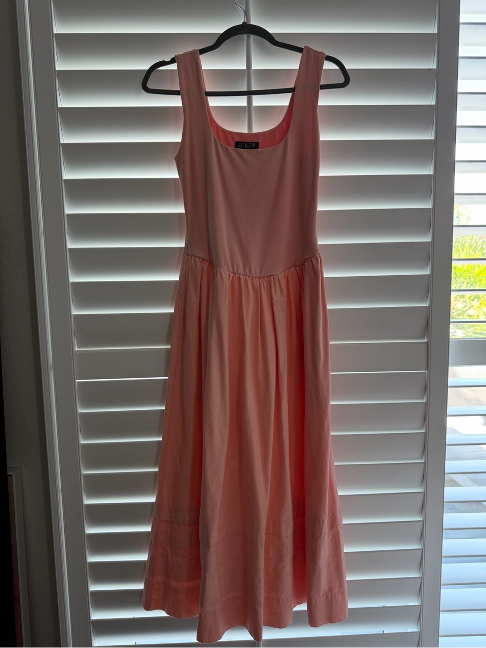 NWT J. Crew Sleeveless Pink Midi Dress
